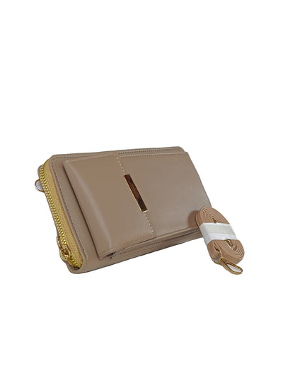 Classic Leather Crossbody Wallet Bag