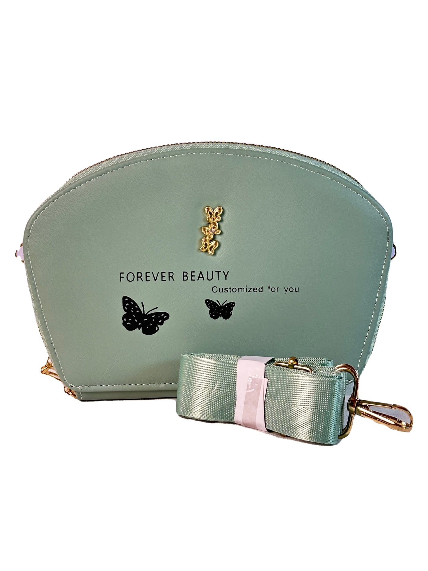 Bella Charm Dome Crossbody Bag with Wide Strap