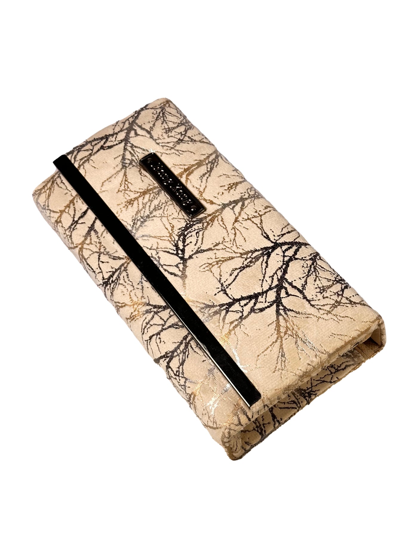 Elegant Branch Pattern Evening Clutch | Metallic Abstract Print Purse